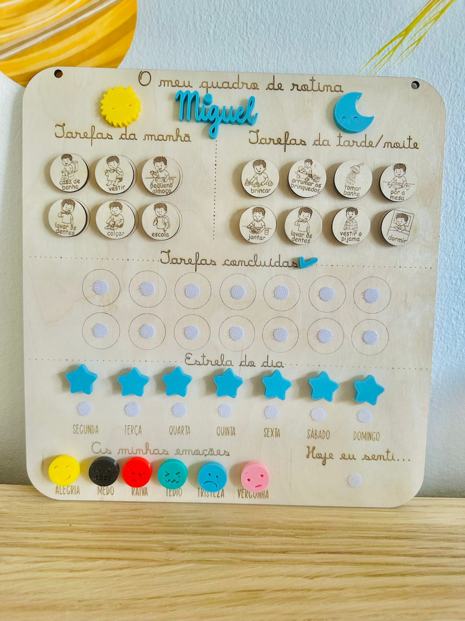 Quadro de Rotina - Azul