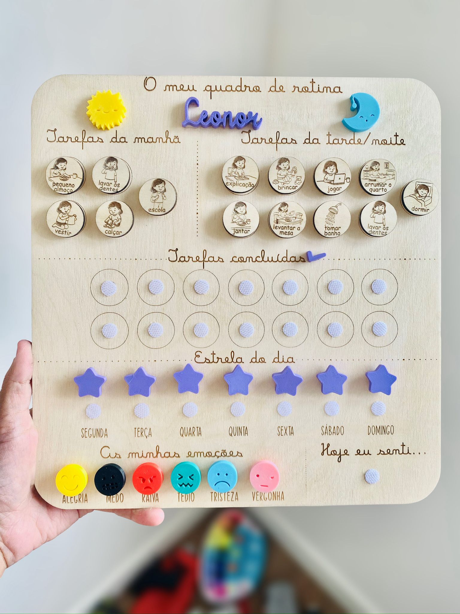 Quadro de Rotina - Lilás