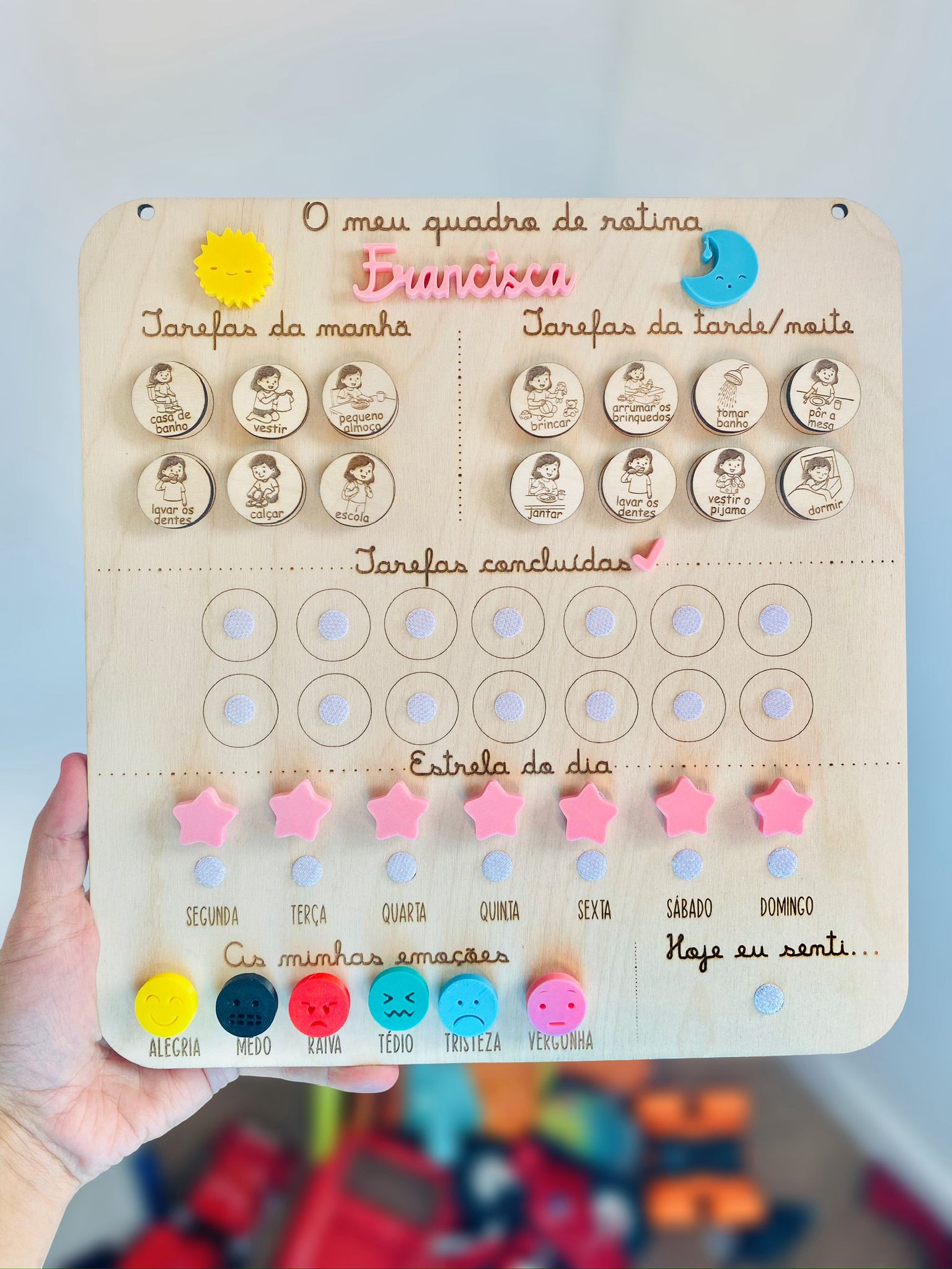 Quadro de Rotina - Rosa