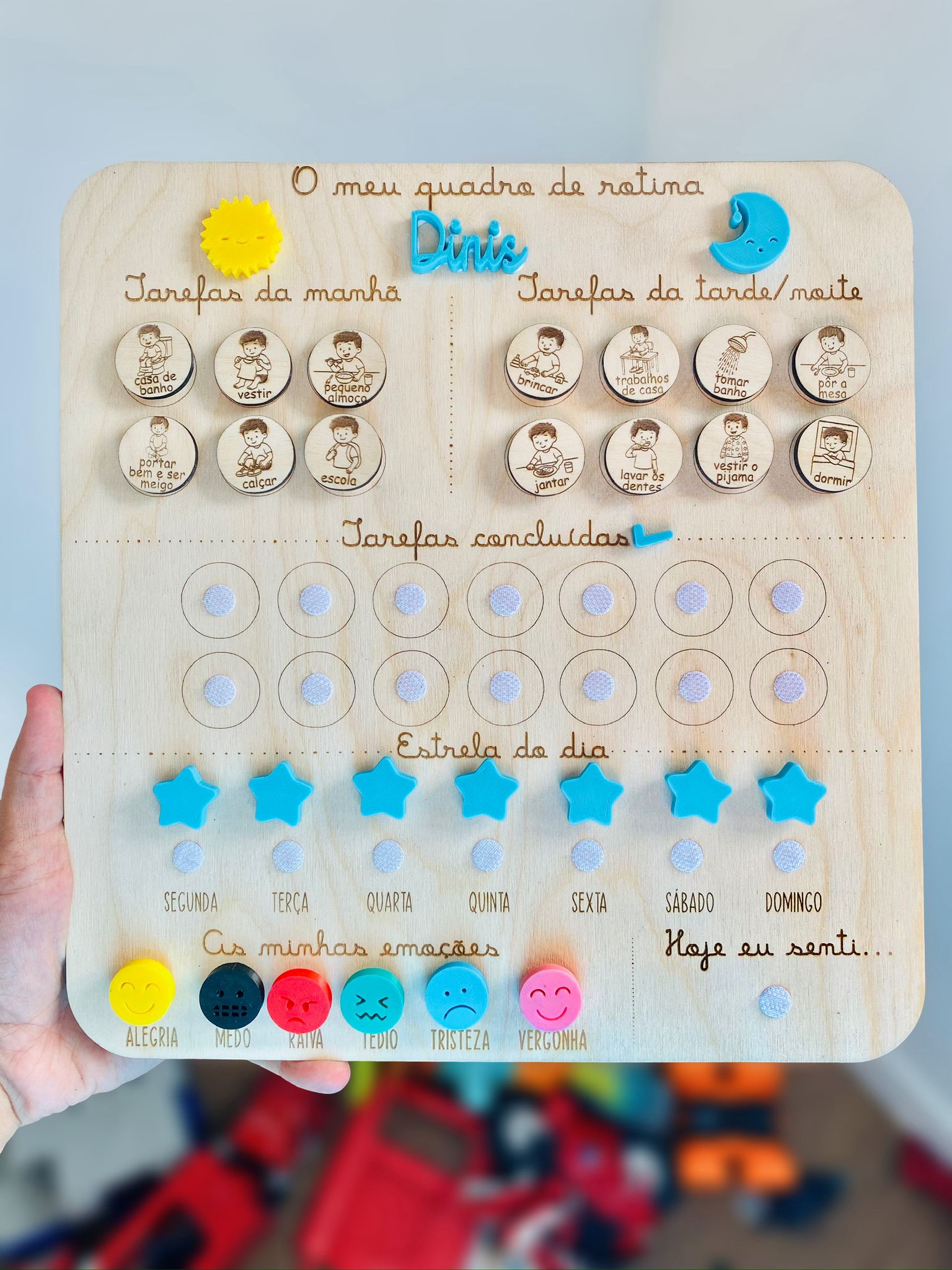 Quadro de Rotina - Azul