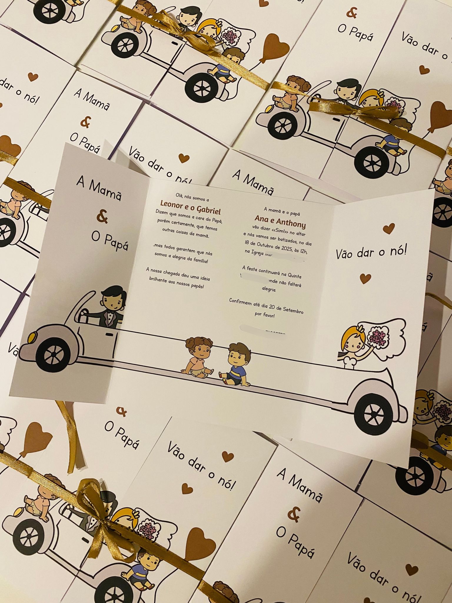 Convite de Casamento Dobrável