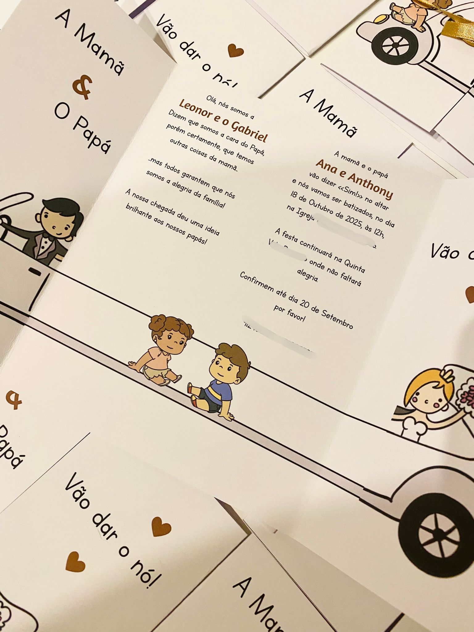 Convite de Casamento Dobrável