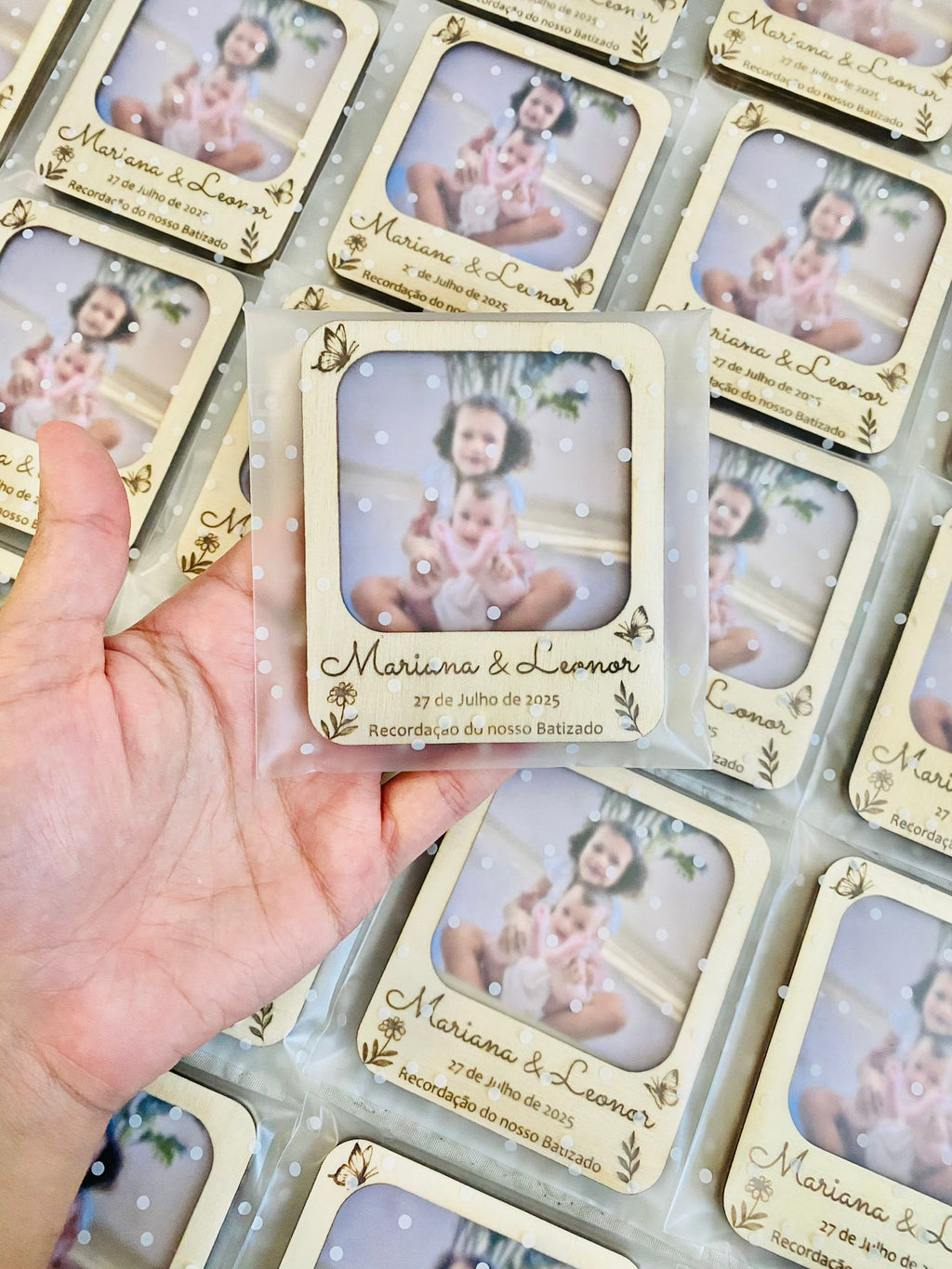 Lembrança personalizada com fotografia e íman